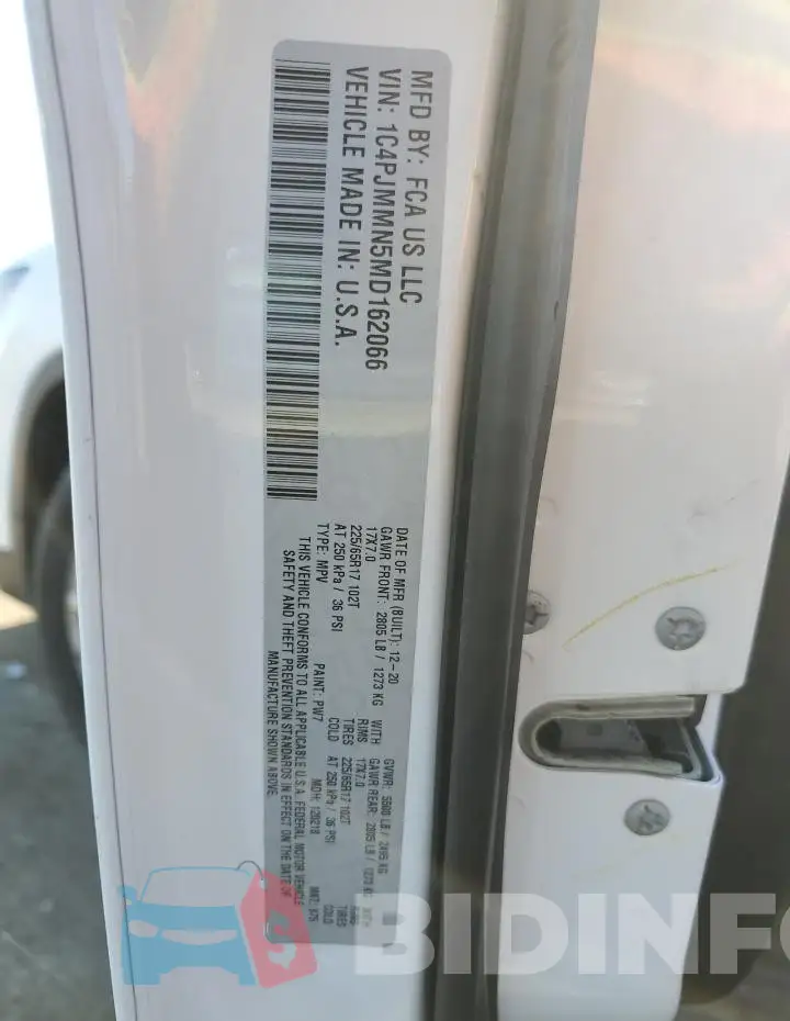 1C4PJMMN5MD162066 Photo# 13
