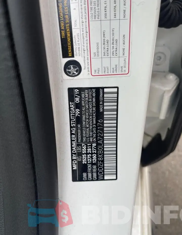 WDDZF8KB0LA727176 Photo# 13