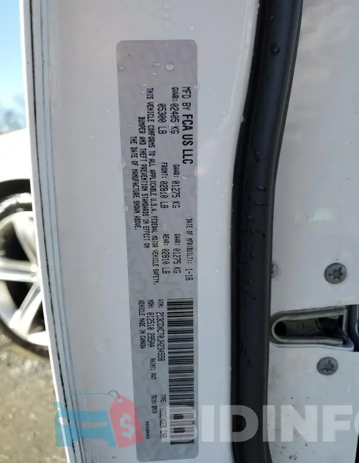 2C3CDXCT0JH234558 Photo# 12