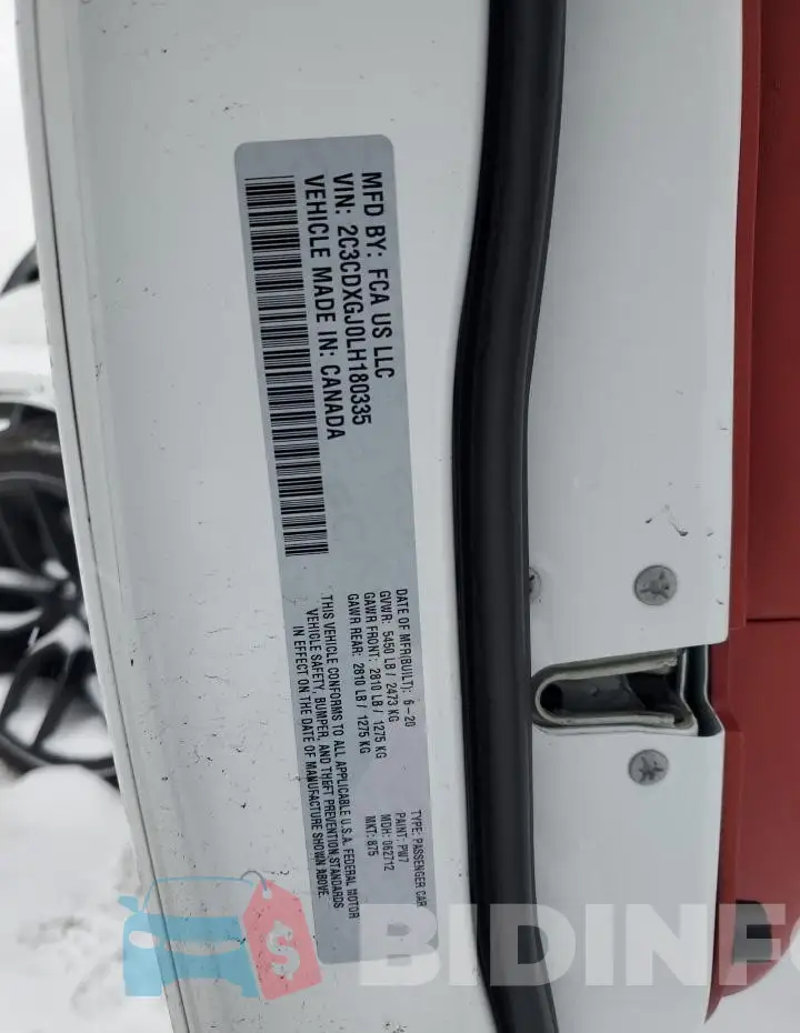 2C3CDXGJ0LH180335 Photo# 12
