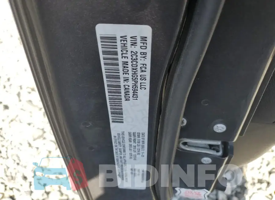 2C3CDXHG5PH594431 Photo# 13