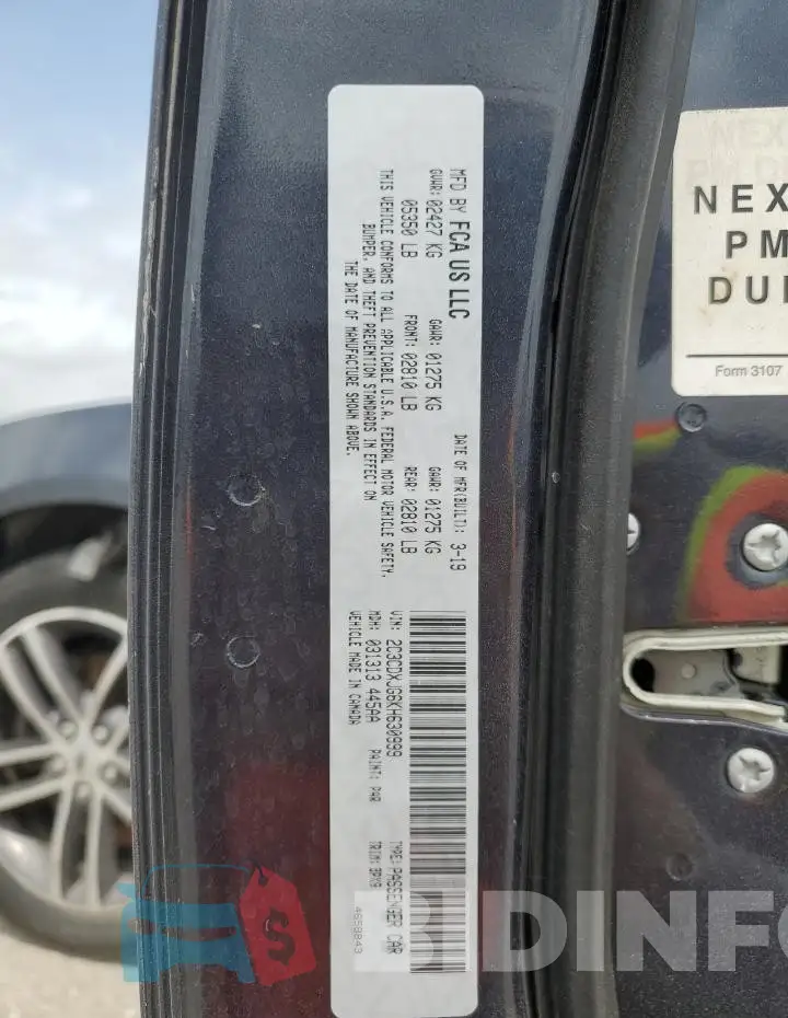 2C3CDXJG6KH630999 Photo# 13