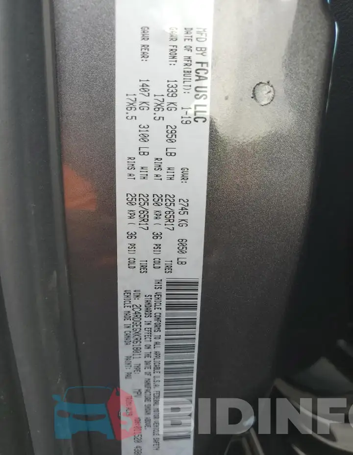 2C4RDGEGXKR618011 Photo# 13
