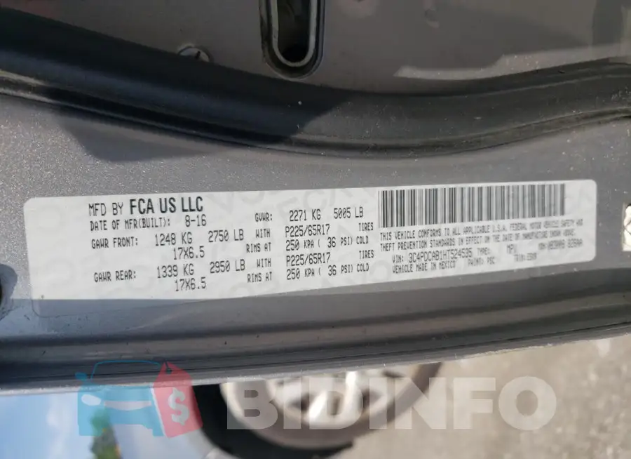 3C4PDCAB1HT524535 Photo# 12