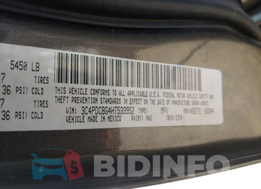 3C4PDCBG4HT533952 Photo# 10