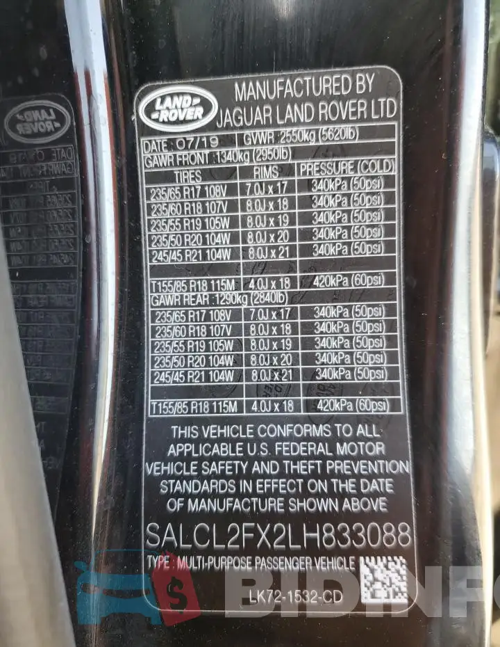 SALCL2FX2LH833088 Photo# 13
