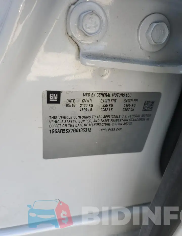 1G6AR5SX7G0186313 Photo# 12