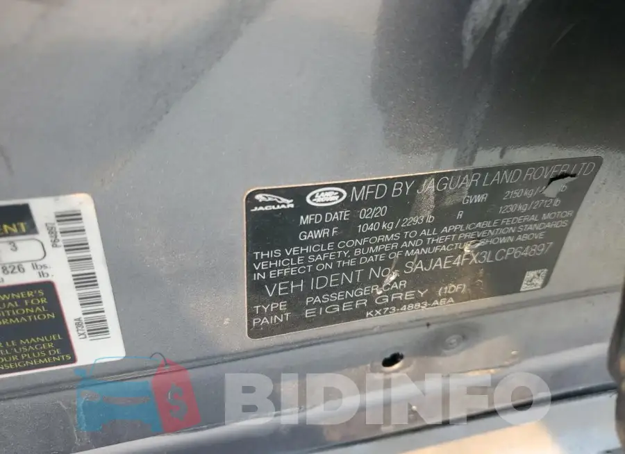 SAJAE4FX3LCP64897 Photo# 12