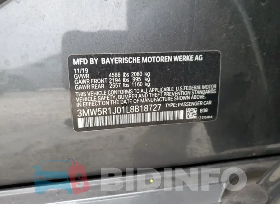 3MW5R1J01L8B18727 Photo# 12