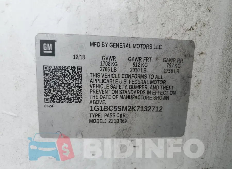 1G1BC5SM2K7132712 Photo# 12