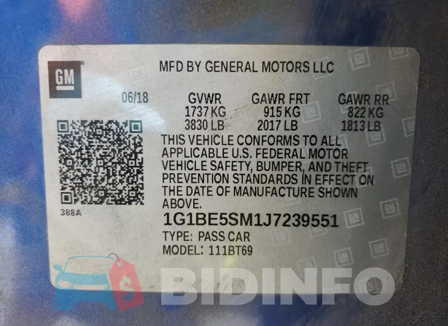 1G1BE5SM1J7239551 Photo# 13