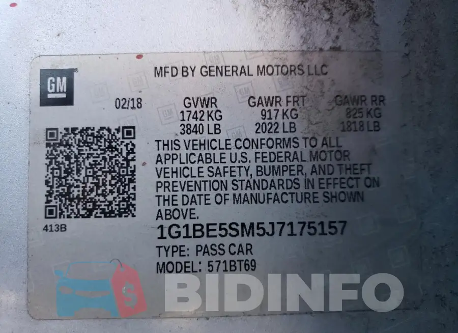 1G1BE5SM5J7175157 Photo# 12