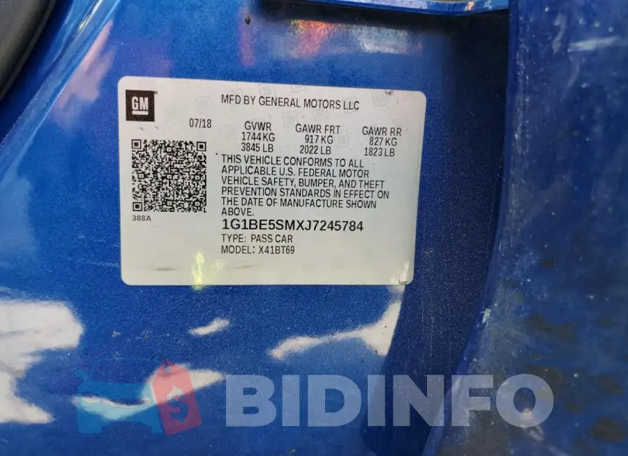 1G1BE5SMXJ7245784 Photo# 12
