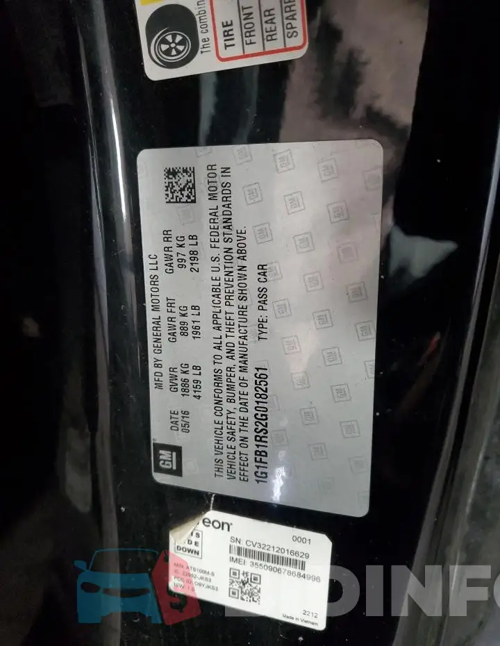 1G1FB1RS2G0182561 Photo# 12