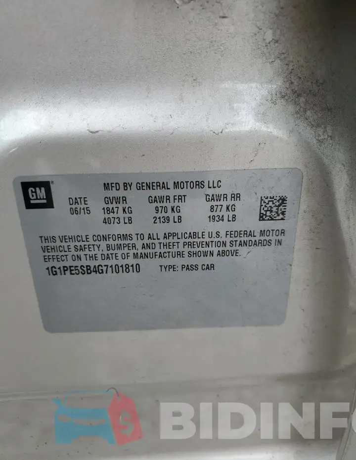 1G1PE5SB4G7101810 Photo# 12