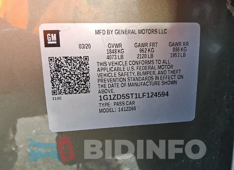 1G1ZD5ST1LF124594 Photo# 12