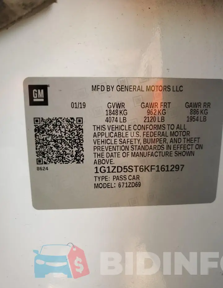 1G1ZD5ST6KF161297 Photo# 13