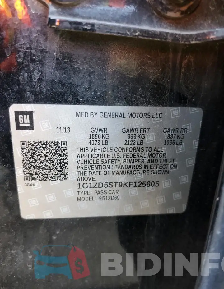 1G1ZD5ST9KF125605 Photo# 12