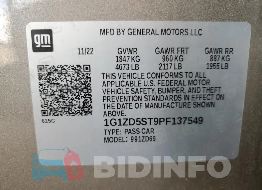 1G1ZD5ST9PF137549 Photo# 12