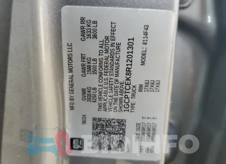 1GCPTCEK8R1201301 Photo# 12