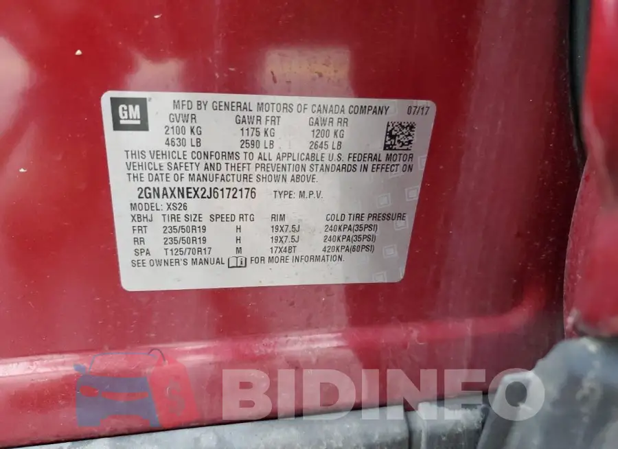 2GNAXNEX2J6172176 Photo# 13