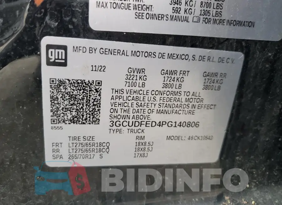 3GCUDFED4PG140806 Photo# 12