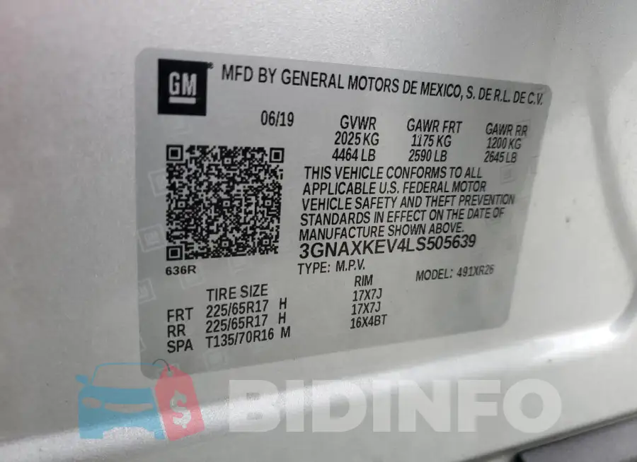 3GNAXKEV4LS505639 Photo# 14