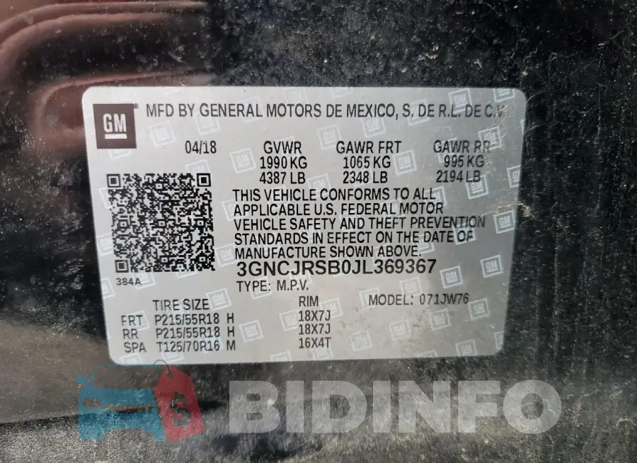 3GNCJRSB0JL369367 Photo# 13
