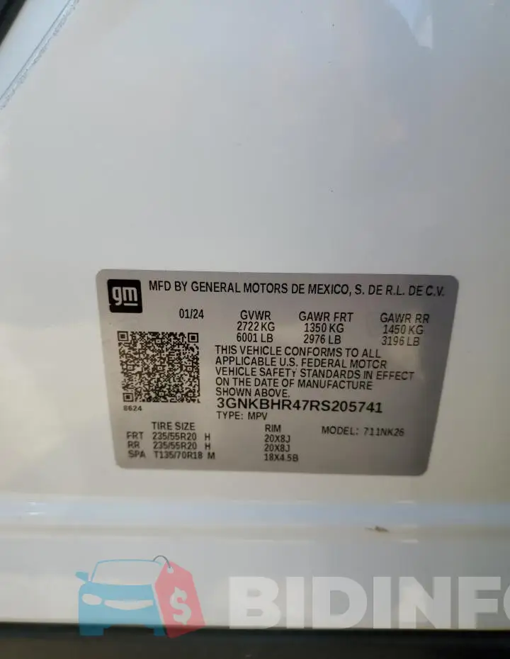 3GNKBHR47RS205741 Photo# 14