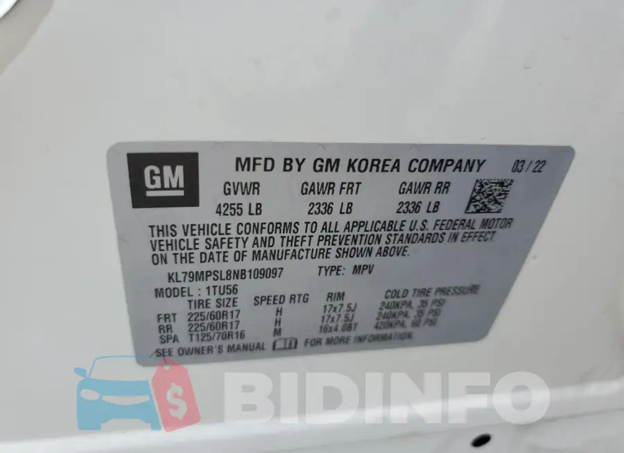 KL79MPSL8NB109097 Photo# 14