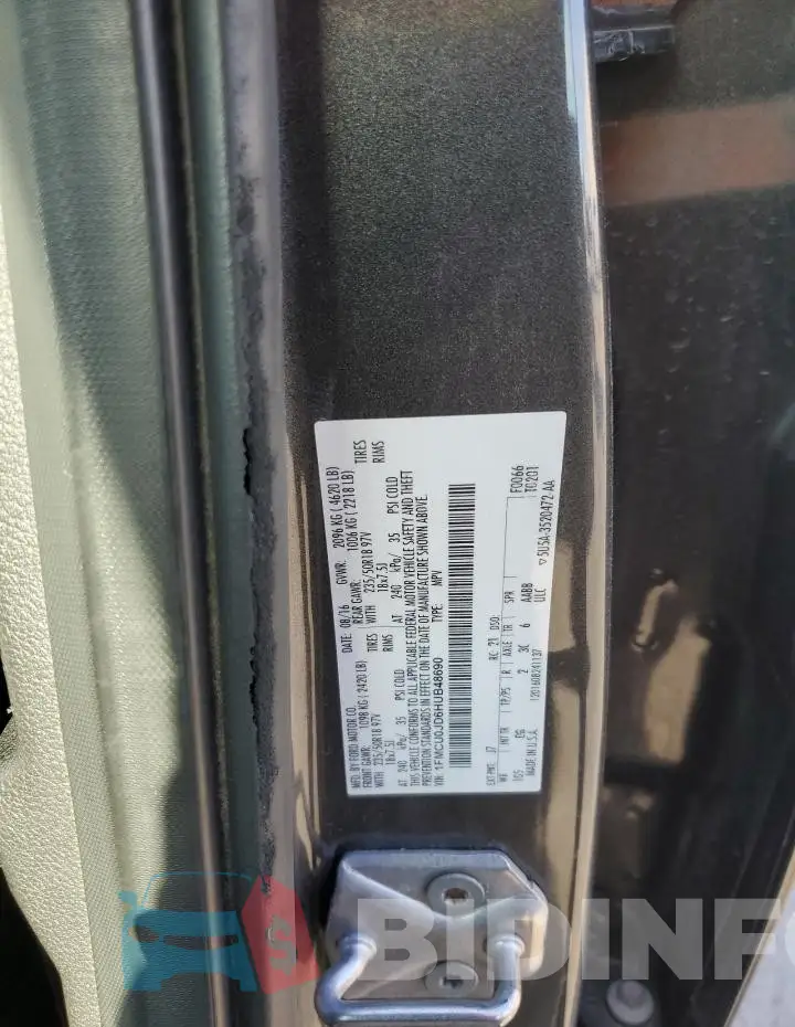 1FMCU0JD6HUB48690 Photo# 13