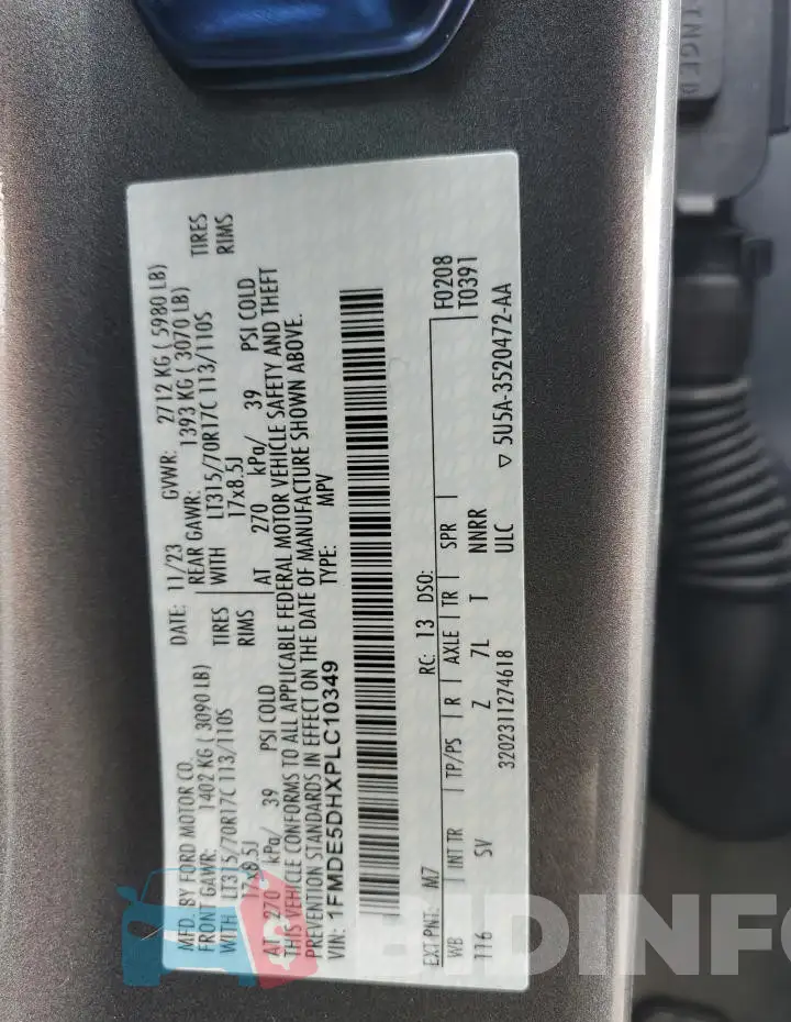 1FMDE5DHXPLC10349 Photo# 14