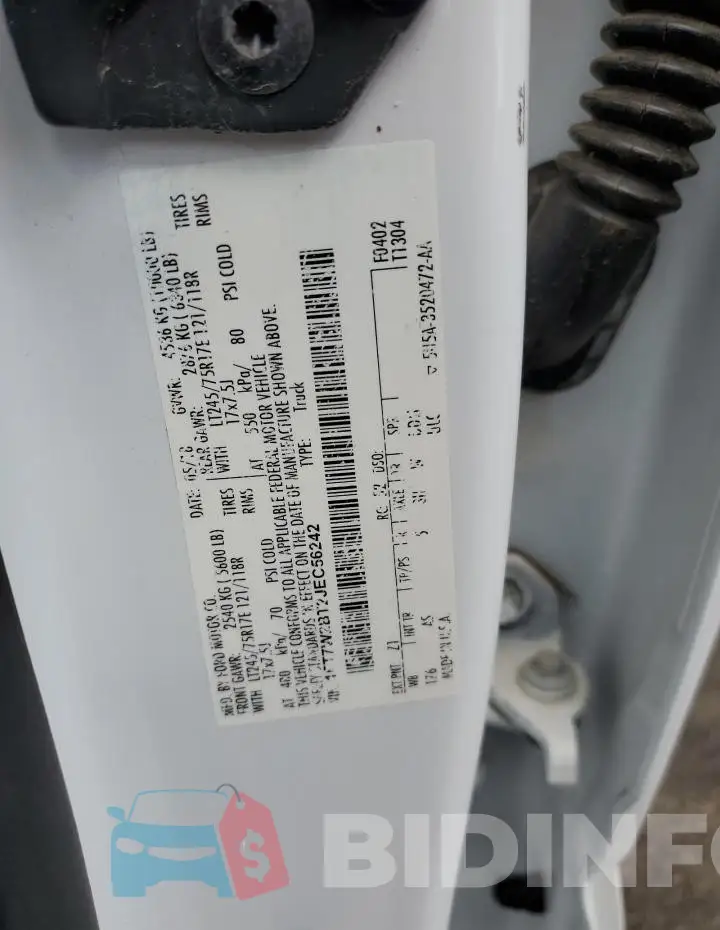 1FT7W2BT2JEC56242 Photo# 12