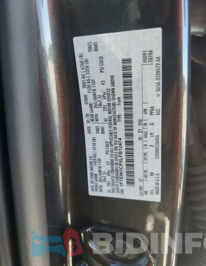 1FTEW1CP5LFB12474 Photo# 12