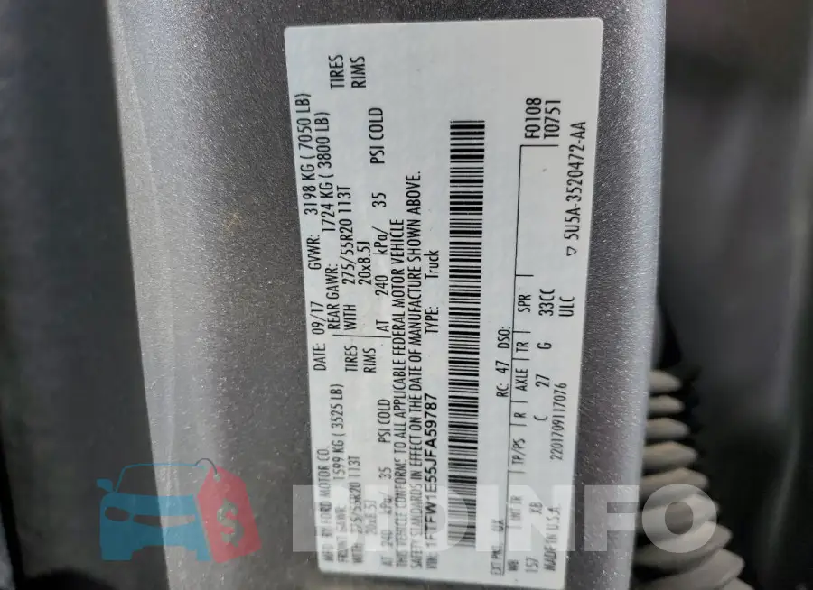 1FTFW1E55JFA59787 Photo# 12
