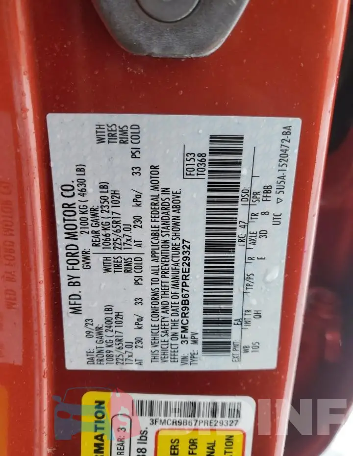 3FMCR9B67PRE29327 Photo# 13