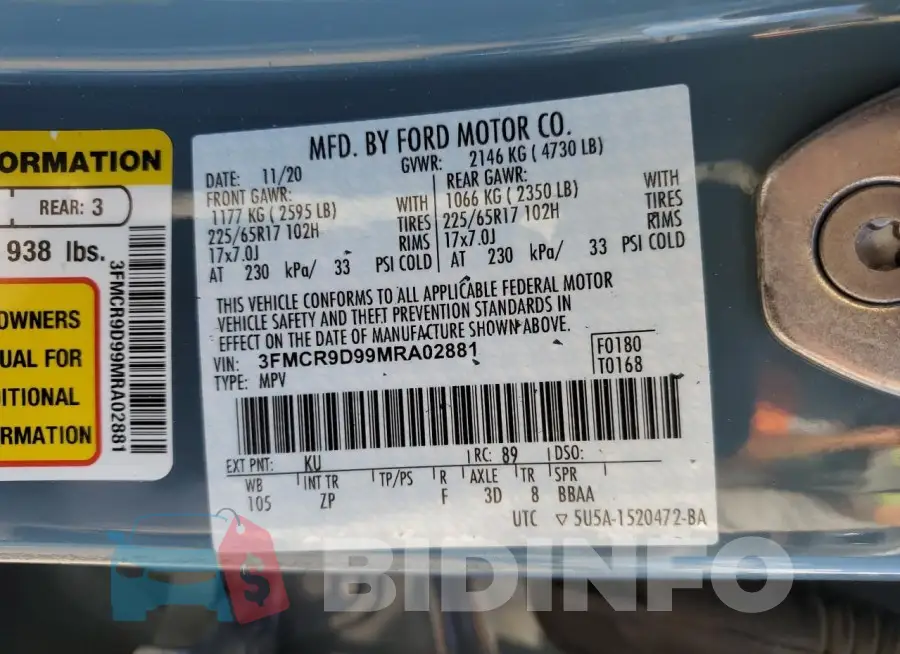 3FMCR9D99MRA02881 Photo# 12