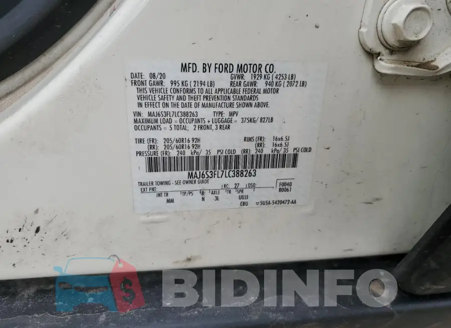 MAJ6S3FL7LC388263 Photo# 13