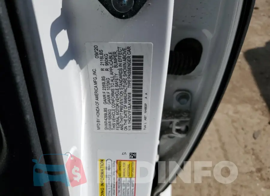 1HGCV1F13LA147918 Photo# 12