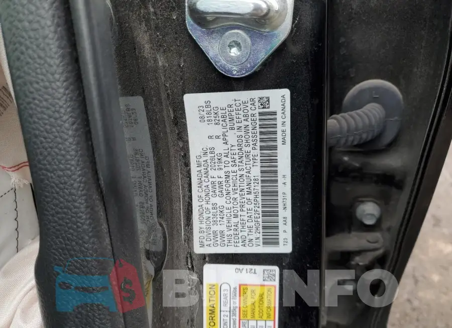 2HGFE2F25PH571281 Photo# 12