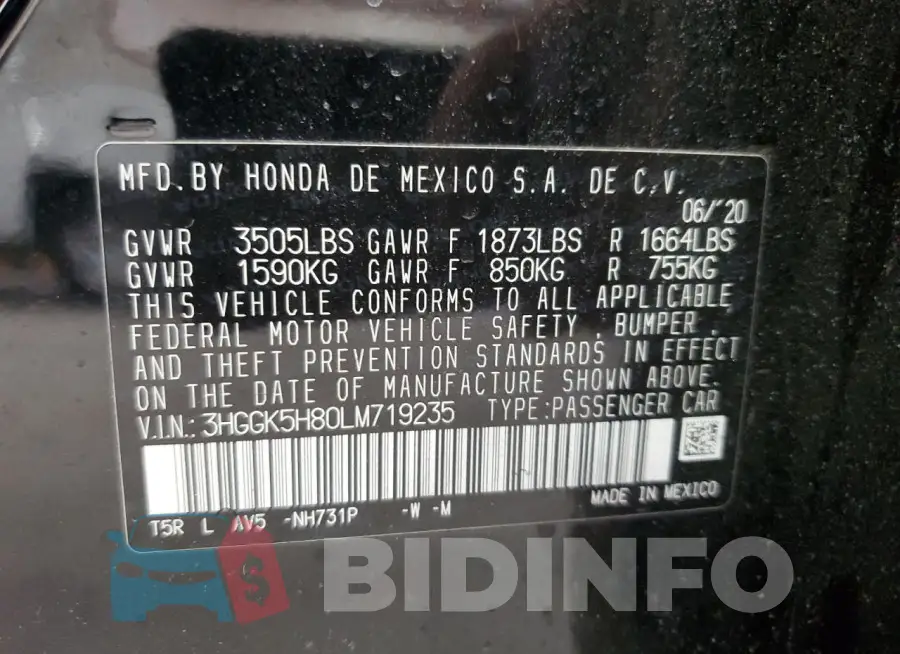 3HGGK5H80LM719235 Photo# 12
