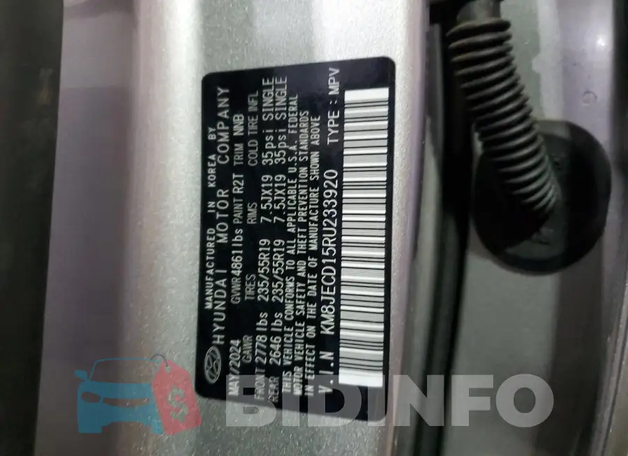 KM8JECD15RU233920 Photo# 13