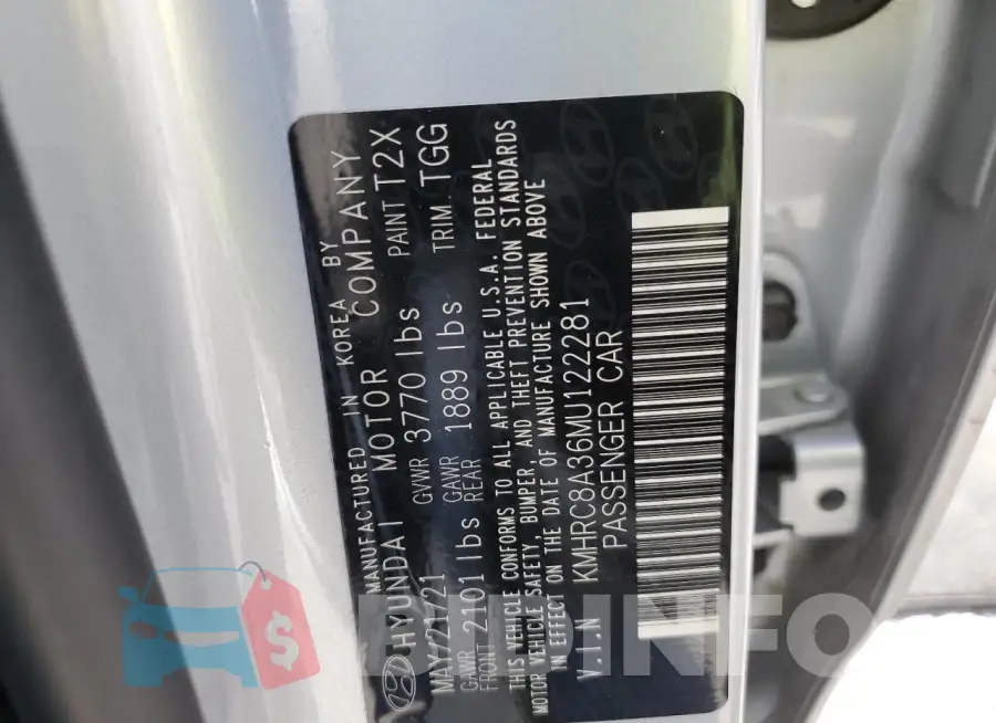 KMHRC8A36MU122281 Photo# 13