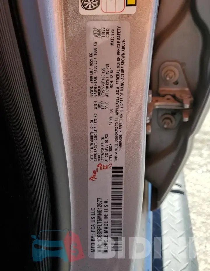 1C6SRFLT6MN612677 Photo# 12