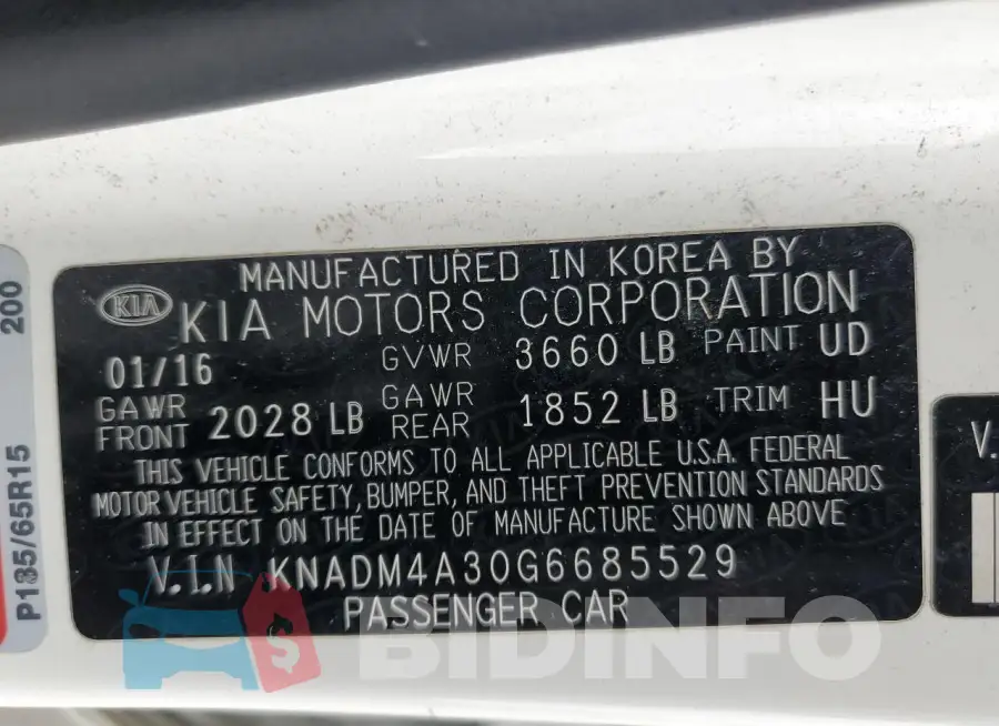 KNADM4A30G6685529 Photo# 12