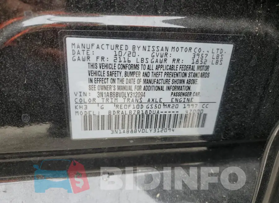 3N1AB8BV0LY312094 Photo# 13