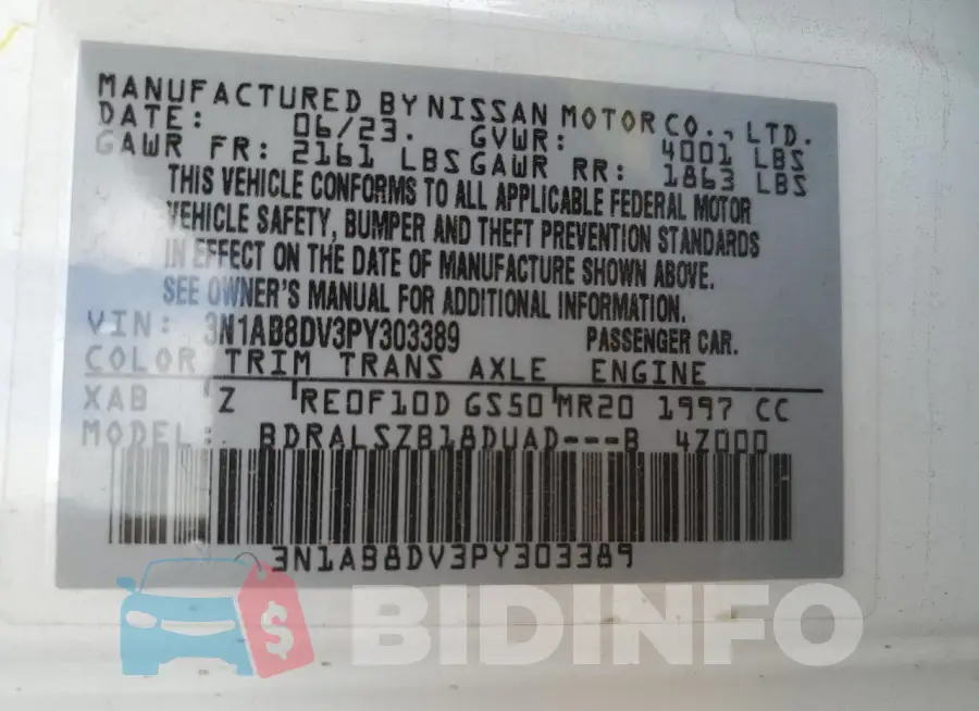 3N1AB8DV3PY303389 Photo# 12