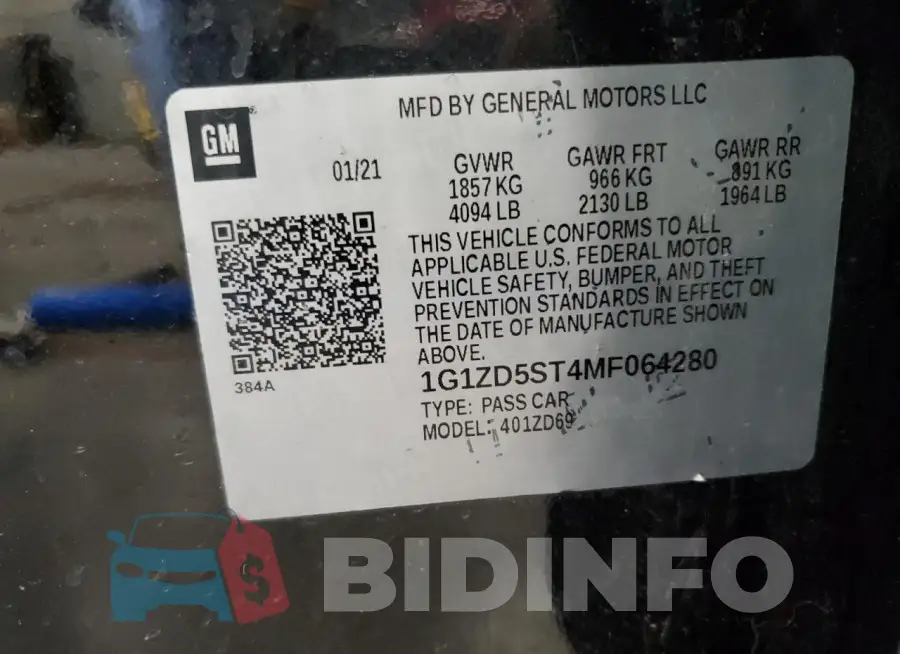 1G1ZD5ST4MF064280 Photo# 13