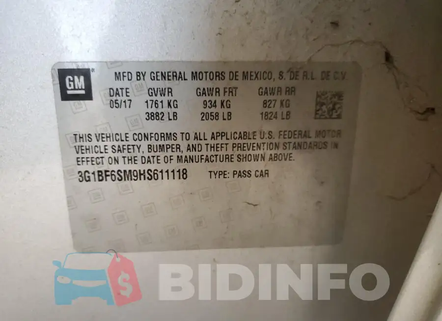 3G1BF6SM9HS611118 Photo# 12