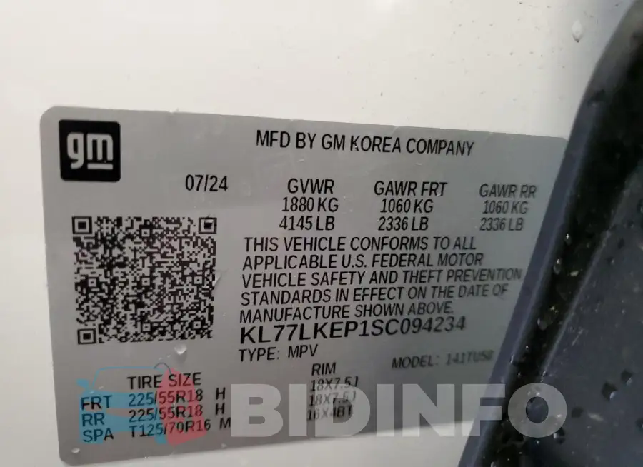 KL77LKEP1SC094234 Photo# 13